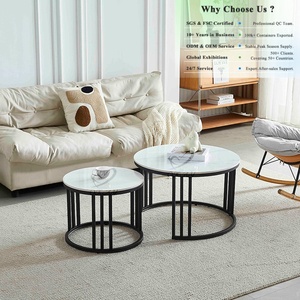 <span class=keywords><strong>Table</strong></span> basse moderne et minimaliste OKAY, robuste, détachable, pour usage domestique, avec plateau en céramique de qualité supérieure - Product Image 1