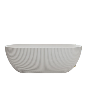 现代1人椭圆形亚克力独立式浴缸室内室外别墅认证酒店使用按摩浴室人造石 - Product Image 5