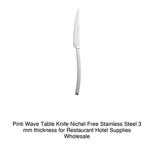 Pinti Wave Dinner Knife 18/<b>C</b> Stainless Steel, 3 mm Thick Nickel Free Pintinox - Product Image 2