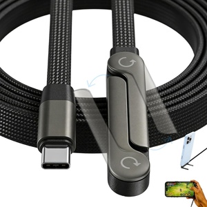 Cable USB C a USB C de 240W con Soporte de Escritorio, Cable Trenzado de Carga Rápida Tipo C para <span class=keywords><strong>iPhone</strong></span> 17/16/15, MacBook, iPad Pro, Switch - Product Image 1