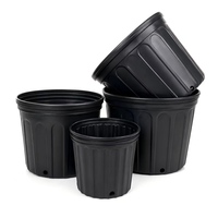 Grands pots à fleurs noirs de 3/5/7/10/15/20/25 gallons, pots de pépinière pour arbres et légumes