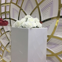 Fournisseur de mariage Acrylique Cylindre Gâteau Table Plinthe Fleur Piédestal Stand Pour Les Décorations De Fête De Banquet De Mariage