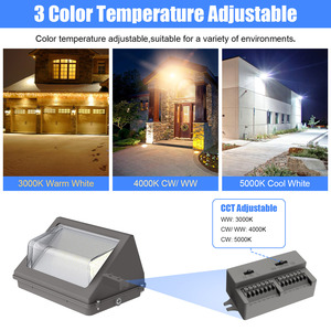 LED Wall Pack Light 120W with Dusk to Dawn Photocell and Glass Lens Security Flood Commercial and Industrial Outdoor Wall Lights - Product Image 6