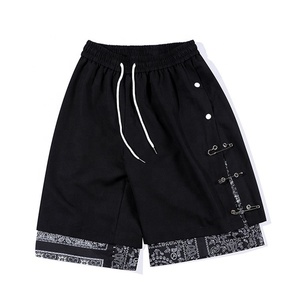 <span class=keywords><strong>Pantaloncini</strong></span> Streetwear con Cuciture a Contrasto Shorts <span class=keywords><strong>Bandana</strong></span> da Uomo - Product Image 2