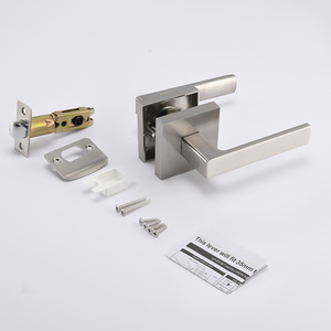 Oem hiện đại hợp kim kẽm cửa đòn bẩy loại tay nắm cửa với <span class=keywords><strong>push</strong></span> <span class=keywords><strong>button</strong></span> Lock, thuận tiện nội thất cửa xử lý hoạt động đòn bẩy - Product Image 5