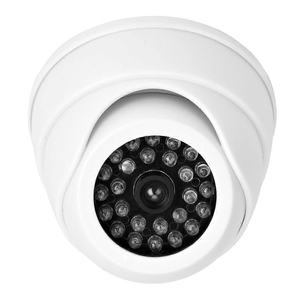 White <b>Dummy</b> LED Security Camera Indoor Outdoor Fake Surveillance Cam With Night Vision Lights - Product Image 1