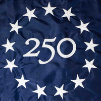 Drapeau Betsy Ross 3'x5' pour le 250e anniversaire, en nylon Oxford durable, imprimé numériquement, style suspendu, pour intérieur et extérieur