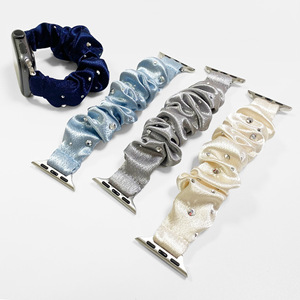 Correa de Reloj de Satén con Perlas y Diamantes de Imitación para <span class=keywords><strong>Apple</strong></span>, Samsung, Huawei, Xiaomi, Universal de 15 mm - Product Image 3