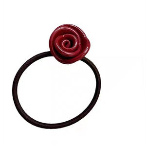 Nueva moda alta elasticidad acetato flores banda para el cabello dulce Cola de Caballo cabeza cuerda para mujeres y niñas estilo dulce decoración del cabello - Product Image 6