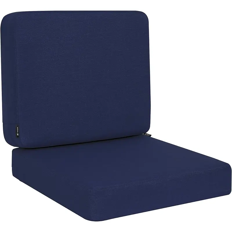 Set di cuscini per esterni con sedile profondo antipioggia per mobili da giardino cuscini rimovibili per schienale con fodere per sedia