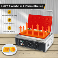 Machine à gaufres électriques à mini-grilles pour tartes aux œufs en acier inoxydable de 15 pièces, commande tactile, pour un usage domestique, adaptée aux enfants