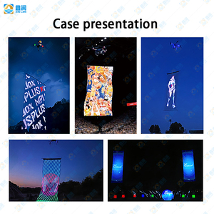 <span class=keywords><strong>Écran</strong></span> LED volant en maille textile transparente P15 P20 P25 personnalisé et portable pour spectacle de drones, publicité et événements - Product Image 6