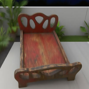 Cama para mascotas hecha a mano de madera con cabecero único | Multiusos para conejos/gatos, accesorios para Festivales/estudios, varios acabados - Product Image 5