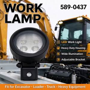 Faro da Lavoro 1000 Lumen 12V 24V per Escavatore Caterpillar, Pala Gommata, Minipala - Ricambi Codici 589-0437, 5890437, 388-3782, 589-0442 - Product Image 1