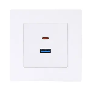 Enchufe de pared con puerto USB, toma de corriente Universal con certificado CCC personalizado, barato, tipo C, PD, 18W, 20W