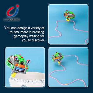 Juguete de Coche Giratorio 2 en 1, Juguete Acrobático Luminoso que Camina sobre una Cuerda, Juguete de Carretilla con Ruedas Luminosas de Plástico - Product Image 3