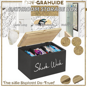 Accessoires de salle de bain, petite boîte de rangement rectangulaire flexible en bois pour produits féminins, organisateur et support de tampons - Product Image 2