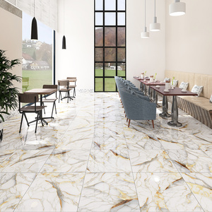 Cao cấp 600x600mm vàng đá cẩm thạch nhìn gạch phong cách thiết kế hiện đại cho biệt thự sang trọng phòng ngủ chính chức năng firebrick - Product Image 4