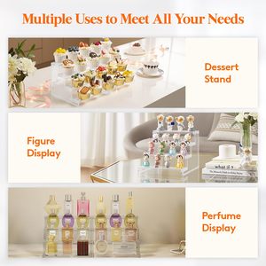 Supporto <span class=keywords><strong>per</strong></span> alzata con Display trasparente da 9 pollici organizer in plastica <span class=keywords><strong>per</strong></span> Cupcake da Dessert Display con montaggio senza strumenti - Product Image 3