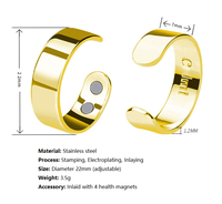 Cincin magnetis Bio baru perhiasan pernikahan, cincin terapi klasik 316L baja tahan karat Anti mendengkur untuk kontrol berat badan kesehatan pribadi