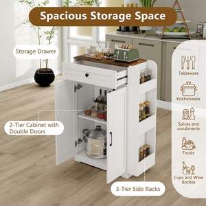 Meilleur vendeur d'usine, îlot <span class=keywords><strong>de</strong></span> <span class=keywords><strong>cuisine</strong></span> moderne, armoire <span class=keywords><strong>de</strong></span> <span class=keywords><strong>rangement</strong></span> électrique <span class=keywords><strong>de</strong></span> <span class=keywords><strong>cuisine</strong></span> avec étagère à épices et tiroir, chariot <span class=keywords><strong>de</strong></span> <span class=keywords><strong>cuisine</strong></span> roulant <span class=keywords><strong>sur</strong></span> <span class=keywords><strong>roulettes</strong></span> - Product Image 3