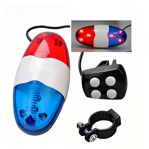 Sonnette de vélo étanche avec klaxon électrique et lumière d'avertissement lumineuse, accessoire de sécurité universel pour vélo, idéal pour les trajets quotidiens - Product Image 3