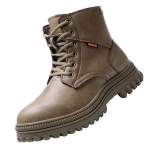 รองเท้าบูทหิมะผู้ชาย พื้นหนา บุขนสัตว์ อุ่นสบาย สำหรับฤดูหนาว รองเท้าสำหรับกิจกรรมกลางแจ้ง - Product Image 1