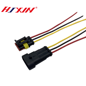 2-poliger wasserdichter Stecker, Stecker und Buchse mit 20AWG-Drähten, geeignet für Autos, LKWs, Boote und andere Kabel verbindungen - Product Image 4