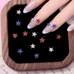 4 juillet Jour de l'Indépendance Américaine Star Nail Charms en vrac Alliage Accessoires 3D Nail Charms Star - Product Image 3