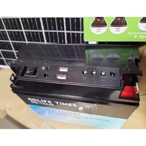 Batterie Externe Portable 12V 20W à Énergie Solaire pour Maison et <span class=keywords><strong>Voiture</strong></span>, Alimentation d'Urgence, 4 Ampoules 5W, Panneau Solaire, Onde Sinusoïdale Pure - Product Image 4