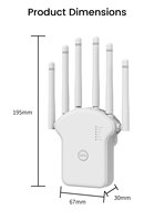 Répéteur WiFi sans fil 4G compatible double bande 2,4 GHz/5 GHz Gigabit, télécommande, résistant à l'eau, amplificateur de signal, extension de portée