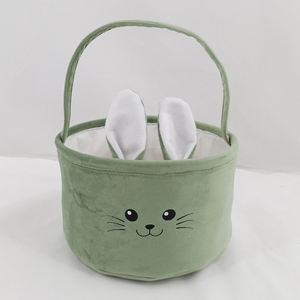 Bolsa de Almacenamiento de Dulces para Niños, de Tela Suave, con Diseñ<span class=keywords><strong>o</strong></span> de Conejito de Pascua, con Asa, para la Cacería de Huevos de Pascua - Product Image 4