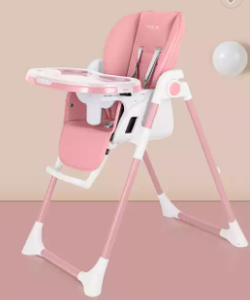 Cadeira de Alimentação Portátil para Bebês de Alto Padrão, Estrutura Quadrada Ecológica, Durável, Dobrável, Altura Ajustável, Segura para Refeições - Product Image 2