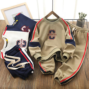 Vente en gros 2025 Tenue de sport décontractée pour garçons pour le printemps automne Ensemble deux pièces pour grands enfants Ensemble de vêtements <span class=keywords><strong>sweat</strong></span>-shirt pour adolescents - Product Image 1