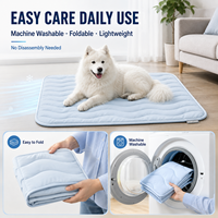 Tapis rafraîchissant pour animaux de compagnie, lavable, auto-rafraîchissant, respirant, pliable, portable, fin, imperméable, grand format, pour chiens et chats