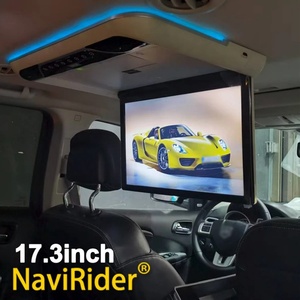 Moniteur de plafond universel pour voiture de 17,3 pouces, lecteur multimédia vidéo pour SUV, camionnette, système de divertissement, HDMI, MP5, Android - Product Image 1