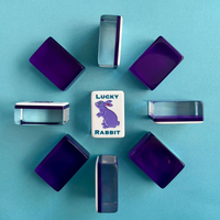 Fichas de Mahjong Americanas de Lujo, Color Morado Conejo, 160 Fichas, Acrílicas, Colección de Diseño Inspirada en el Verano para Vacaciones