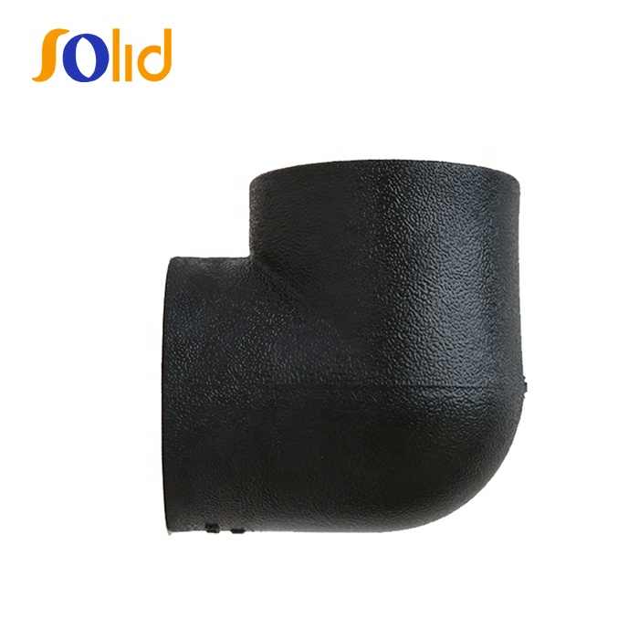 Black Plastic Pipe Fitting Bend PE100/HDPE/PE Socket 90 Degree Elbow