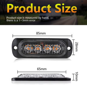 Luz Lateral de Advertencia para Camión 4smd, 24V 18W, Garantía de 2 Años, Lámpara Estroboscópica de Aluminio, Luces LED de Emergencia Impermeables para Camiones, Automóviles y Vehículos Todoterreno - Product Image 4