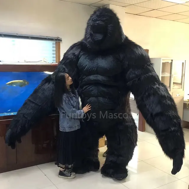 Funtoys CE Ape Aufblasbare Gorilla Maskottchen Kostüm 2,2 m Affe Gorilla Nach Anime Cosplay Mascotte Thema Kleid Karneval
