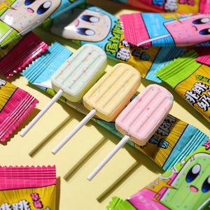Caramelos Explosivos con Sabor a Frutas Variadas, Caramelos en Forma de Helado, Caramelos Prensados en Tableta, Caramelos de Leche Saltarines, Venta al por Mayor - Product Image 2