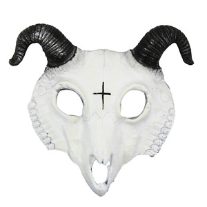 Máscara de Calavera de Oveja Personalizada al por Mayor, Máscara de Cabeza de Animal con Cuernos de Cabra, Máscara de Halloween, Disfraz de Cosplay - Product Image 5