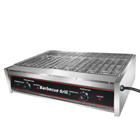 Barbecue Électrique Sans Fumée Commercial en Acier Inoxydable, Four à Kebab, Machine à Griller les Brochettes de Viande Sans Fumée