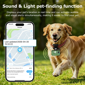Collier intelligent pour animaux de compagnie avec caméra 4G LTE GPS, traceur anti-perte, audio bidirectionnel 1080HD, étanche IP66, caméra de sécurité pour suivi POV des animaux - Product Image 2