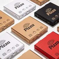 Boîtes à pizza personnalisées avec logo, emballages pour pizzeria, boîtes à pizza avec logo, boîtes alimentaires en carton ondulé recyclable