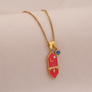 Ожерелье с шестиугольной Пчелой из нержавеющей стали - Product Image 4