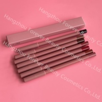 Crayon à lèvres nude de haute qualité, fini mat, bois brun rose, 8 couleurs, emballage discret, marque privée