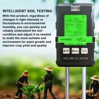Nouveauté 2025 : Testeur de sol intelligent 6 en 1 - Fertilité/PH/Humidité/Température/Lumière du soleil/Humidité ambiante