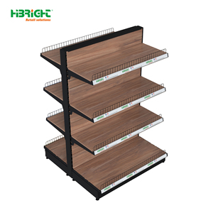 Estante de Exhibición Moderno con Respaldo de Madera Highbright para Supermercados y Tiendas Minoristas - Product Image 3