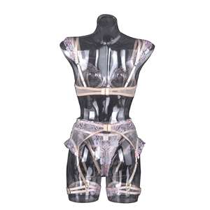 Quantité minimale de commande bas personnalisé prix de gros meilleure qualité <span class=keywords><strong>Bustier</strong></span> en dentelle florale G cordes porte-jarretelles ensemble de lingerie - Product Image 5